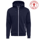 Navy Small Men's Heavyweight Sherpa Fleece-Lined Full Zip Classic Tech Hoodie